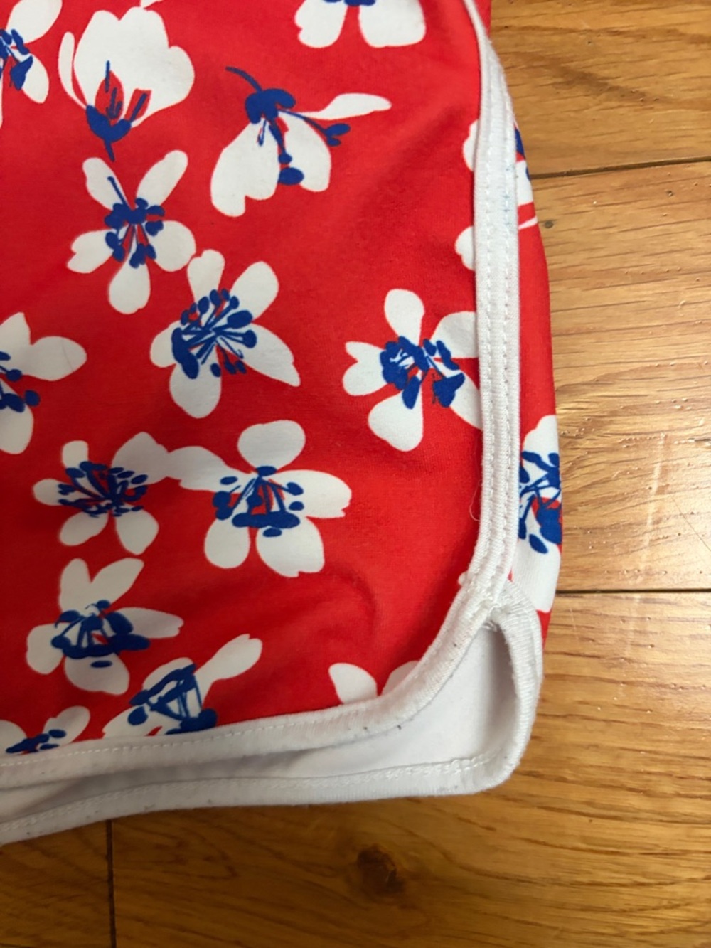 Jess Lea XL Rebel Floral Red White Blue Drawstring Everyday Shorts - Picture 6 of 11